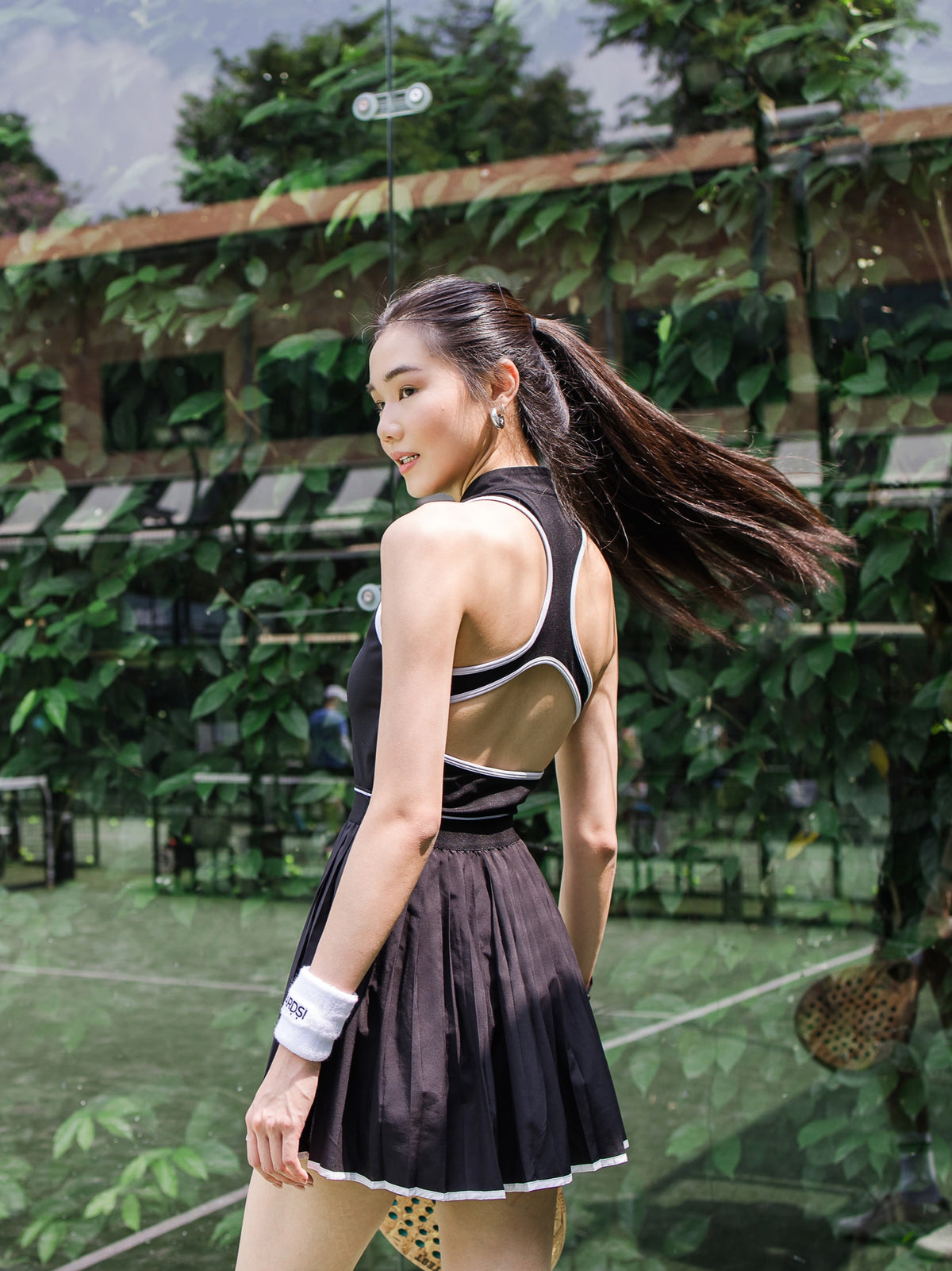 Coming soon: Court Pleated Dress Set — Black / White