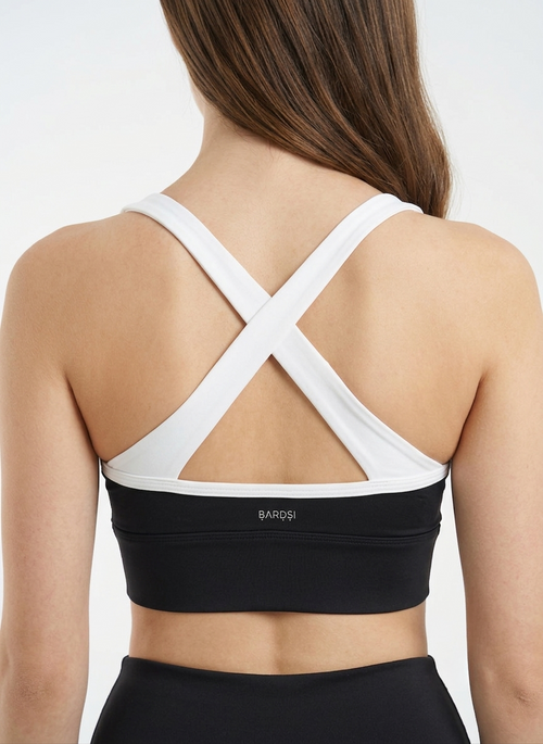 Cross Back Sports Bra - Stripe