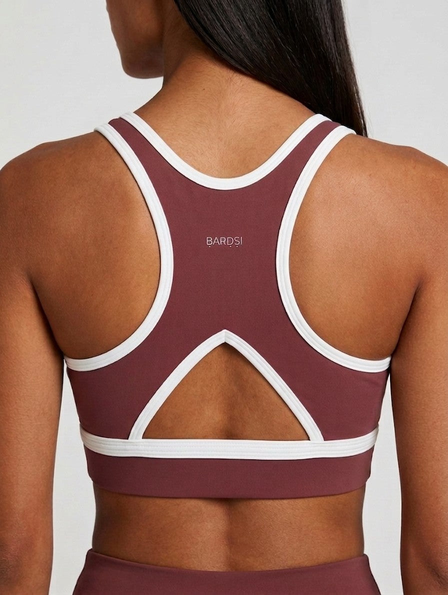 Stripe Trim Sports Bra