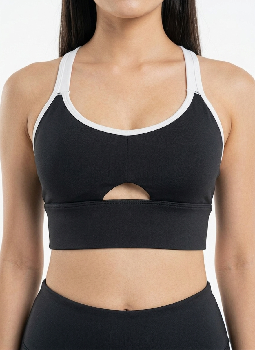 Cross Back Sports Bra - Stripe