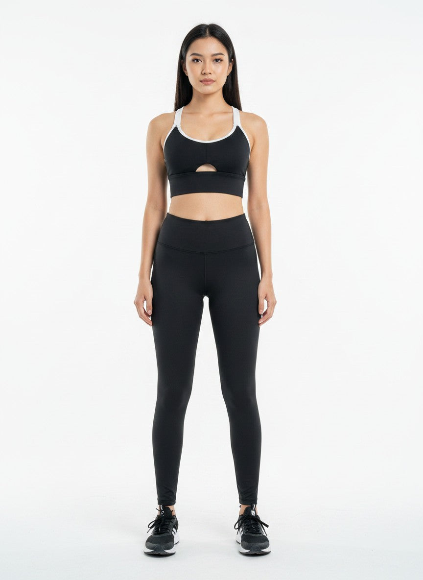 Cross Back Sports Bra - Stripe